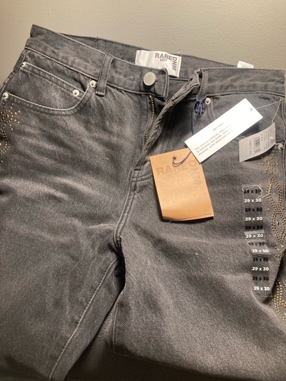 NWT UNISEX BRAND NEW 150$ Rare DNM Bootcut Jeans with Subtle Stud Detail on side